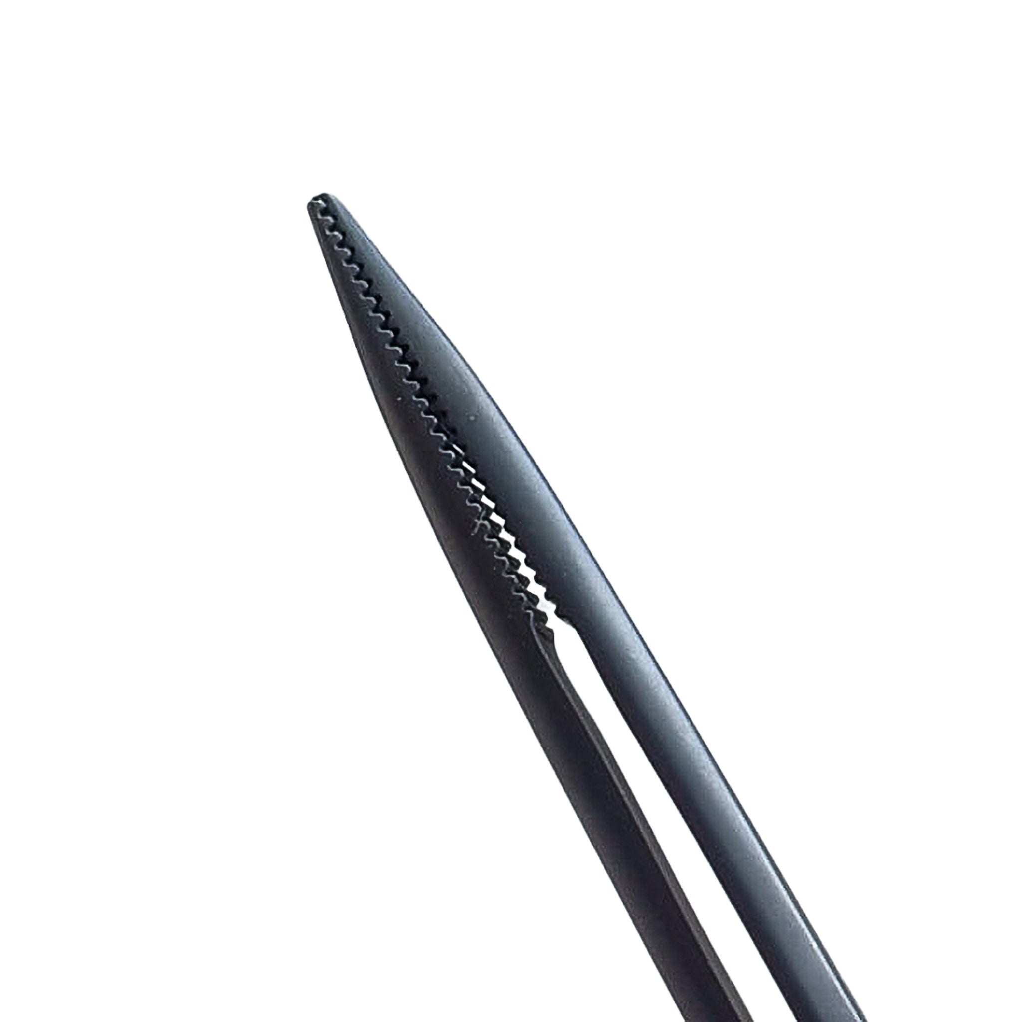 Surgical Black Stainless Steel Tweezers - Point Tip