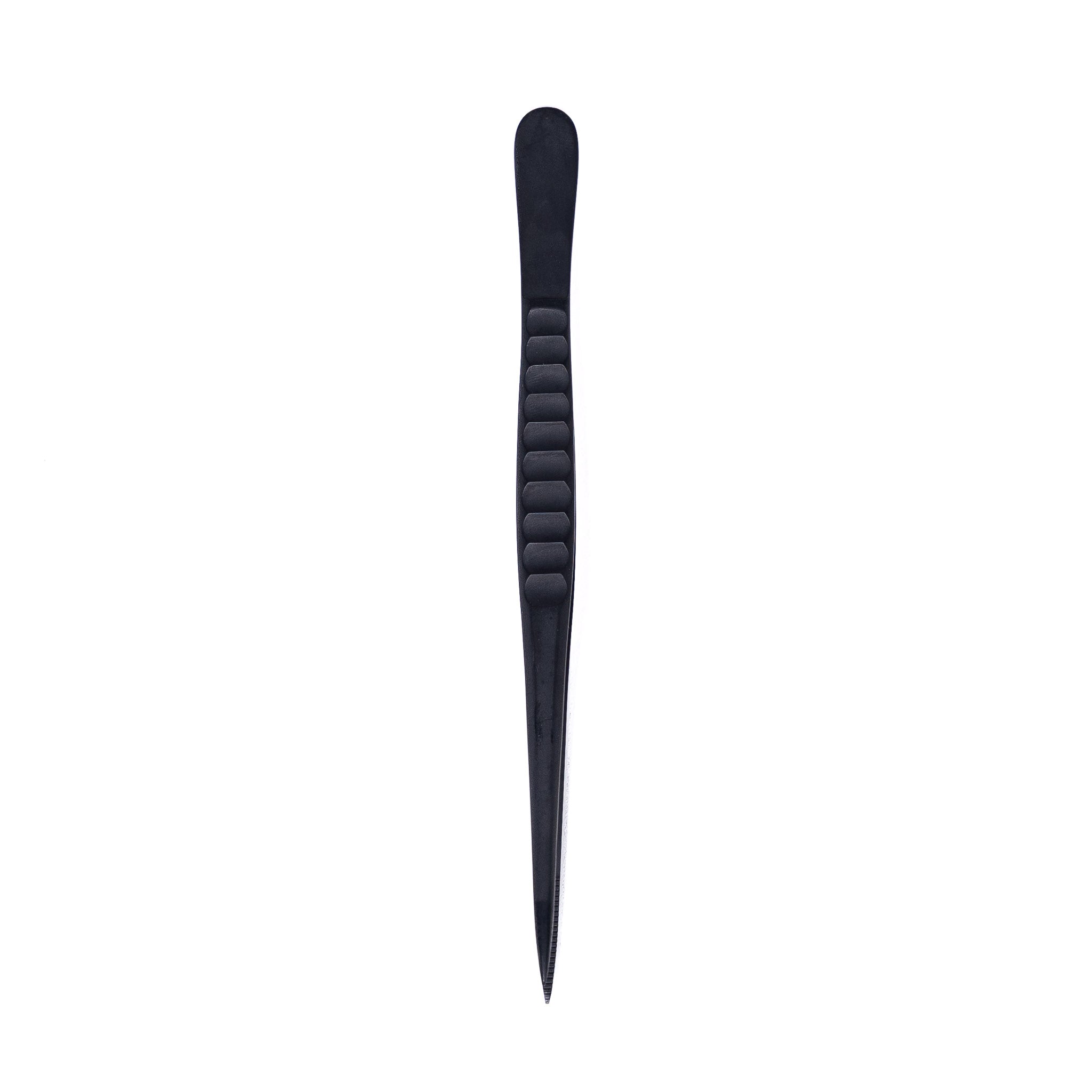 Surgical Black Stainless Steel Tweezers - Point Tip