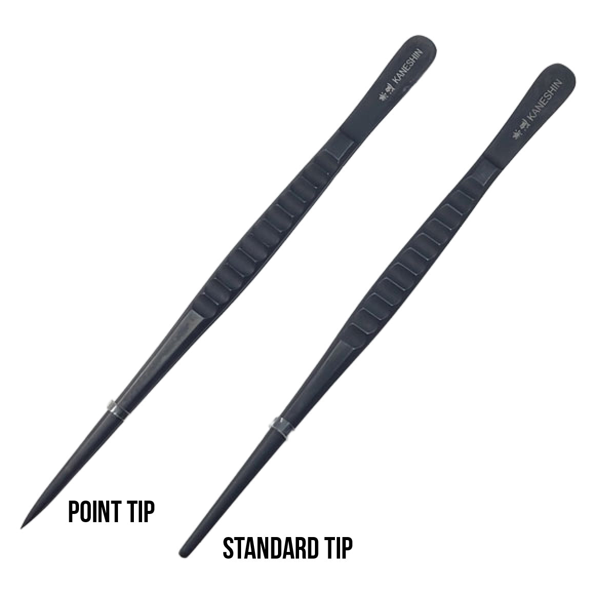 Surgical Black Stainless Steel Tweezers - Point Tip