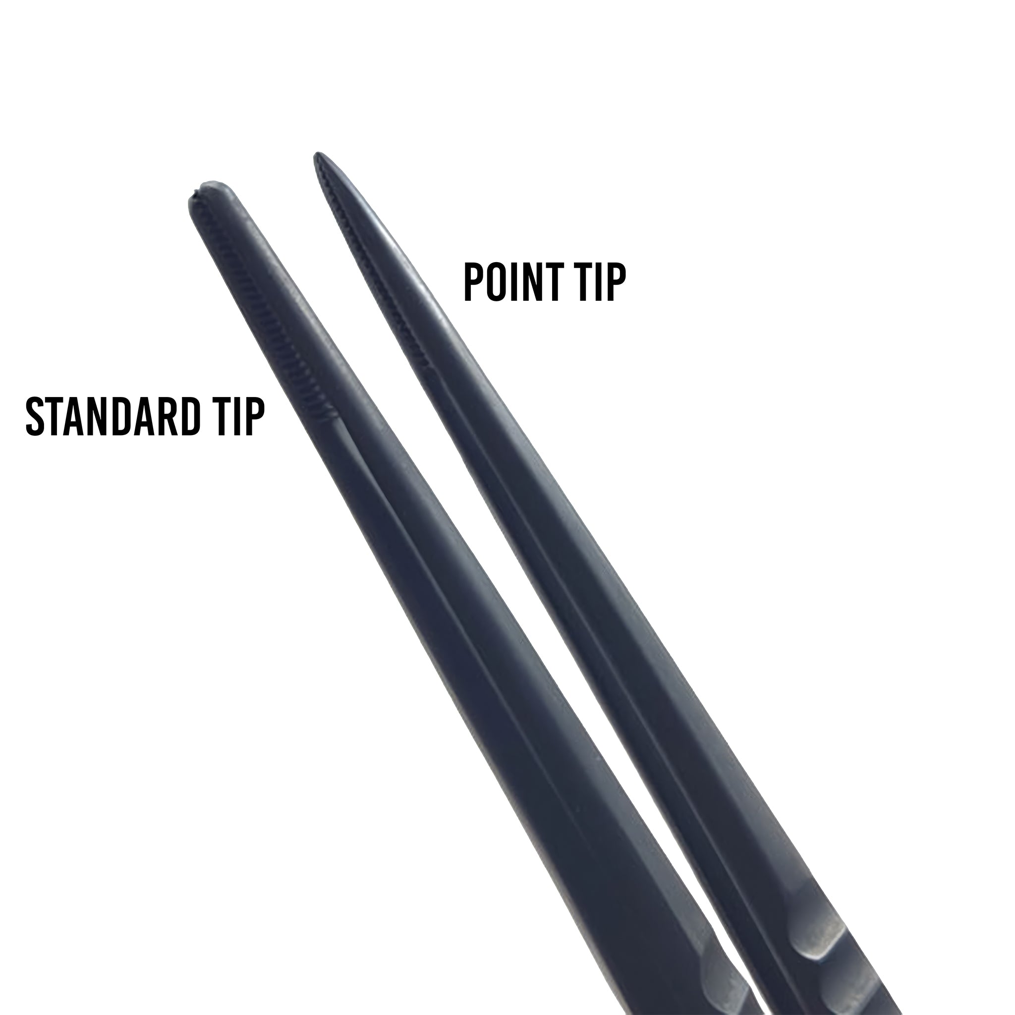 Surgical Black Stainless Steel Tweezers with Point Tip (No.64GJ) -  9.25"