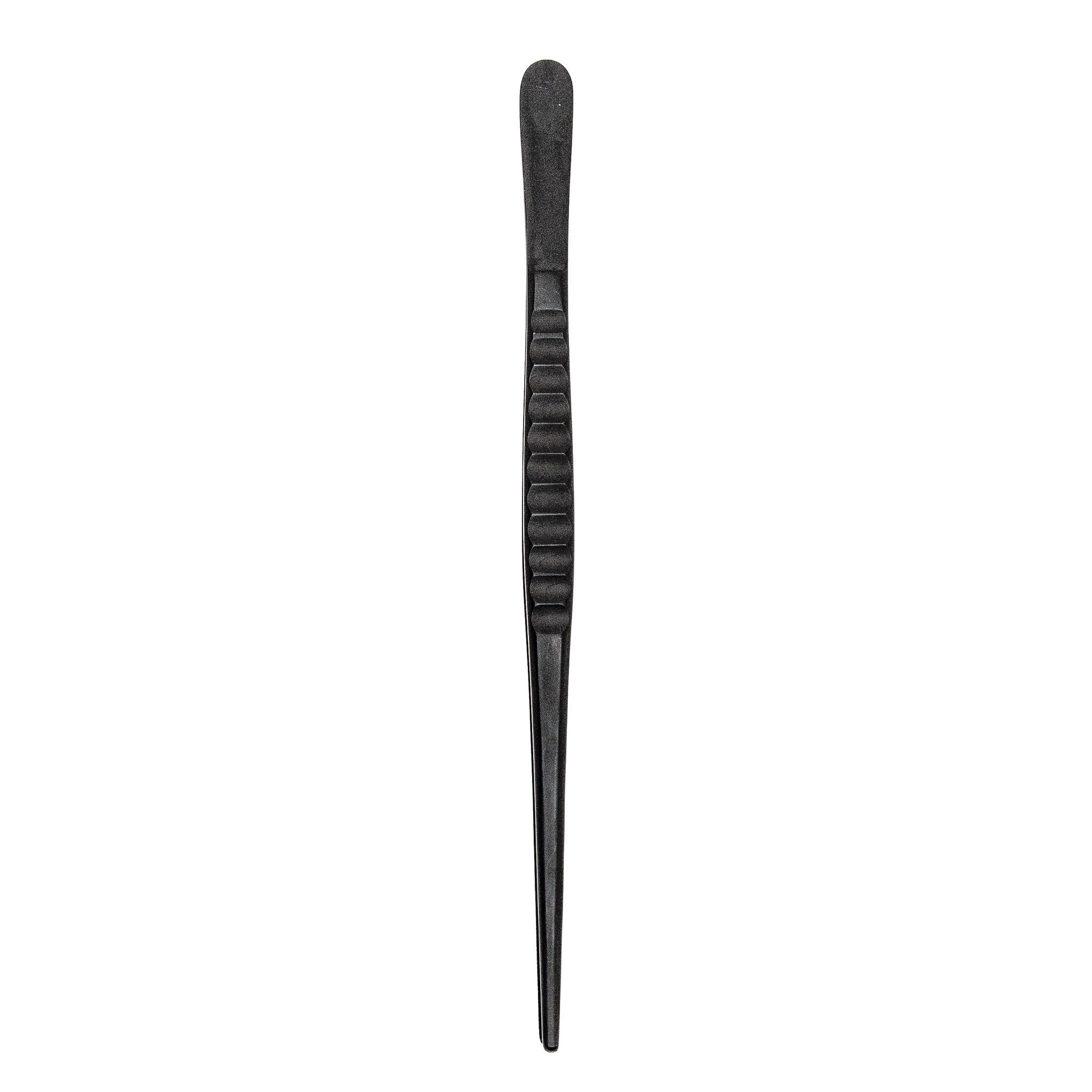 Surgical Black Stainless Steel Tweezers (No.64G) - 9.25"